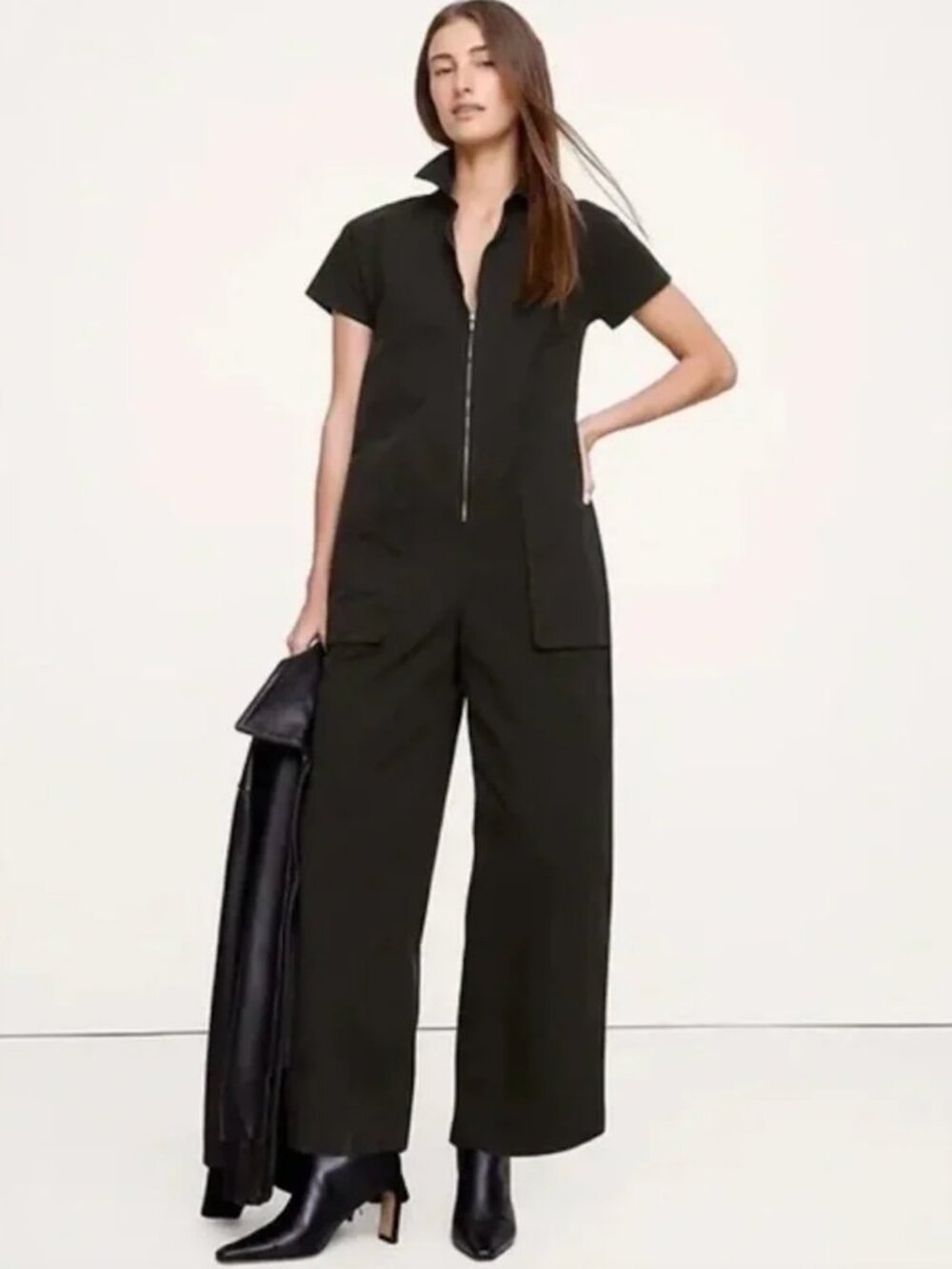 Olive Green Banana Republic Canvas Utility Jumpsuit